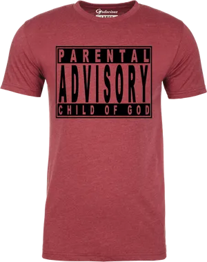 Parental Advisory Childof God Tshirt PNG image