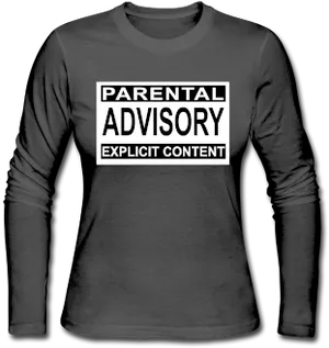 Parental Advisory Explicit Content Shirt PNG image