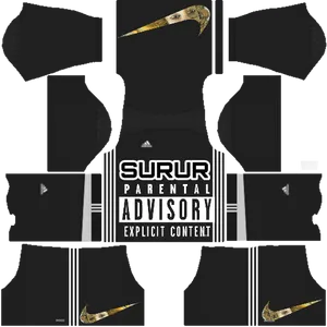 Parental Advisory Sports Apparel Design PNG image