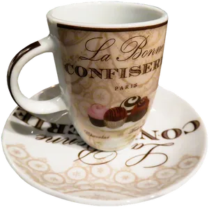 Parisian Confectionery Coffee Cup PNG image