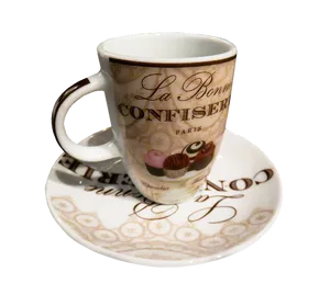 Parisian Confectionery Coffee Cup PNG image