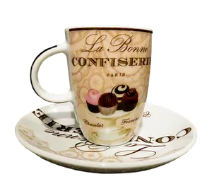 Parisian Confectionery Cupand Saucer PNG image