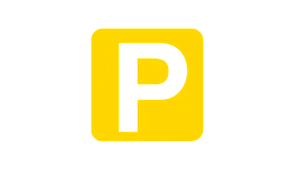 Parking Sign Icon Yellow Black PNG image