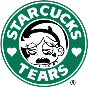 Parody Coffee Logo Crying Cartoon PNG