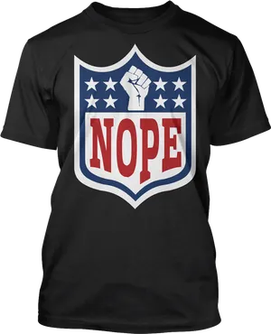 Parody N F L Logo Nope T Shirt PNG image