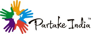 Partake India Logo Colorful Hands PNG image