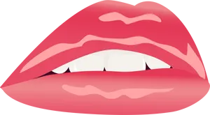 Parted Lips Vector Illustration PNG image