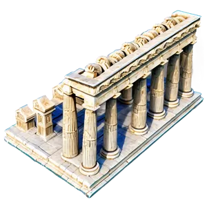 Parthenon Aerial Perspective PNG Hox
