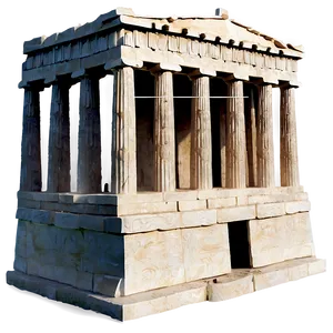 Parthenon Detailed Facade PNG Lyy