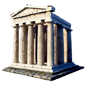 Parthenon Front View PNG 06252024