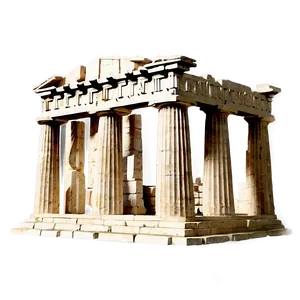 Parthenon Ruins Sketch PNG 06252024