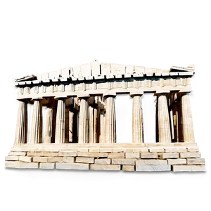 Parthenon Silhouette PNG Aok