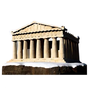 Parthenon Winter Scene Png Cft46 PNG image