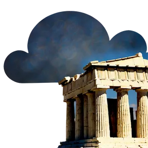 Parthenon With Clouds Background Png 06252024 PNG image