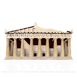 Parthenon With Tourists PNG Hjd28 PNG