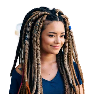 Partial Dreads Hairstyle Png 05242024 PNG image