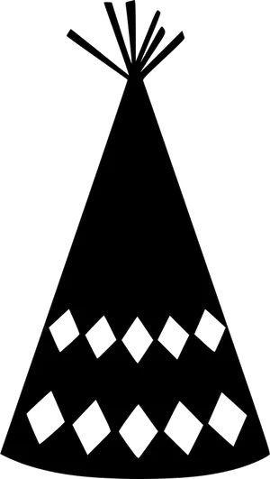 Party Hat Outline Graphic PNG image
