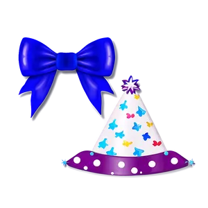 Party Hat With Bows Png 05042024 PNG image