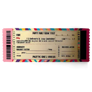 Party Raffle Ticket PNG 06262024