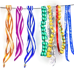Party Streamers And Lights PNG Lcy