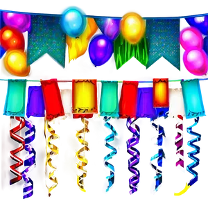 Party Streamers And Lights PNG Quh63 PNG