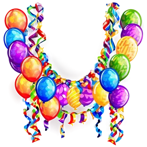 Party Streamers Garland PNG Xfn