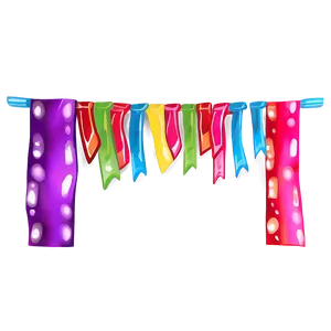 Party Streamers Overlay PNG 31