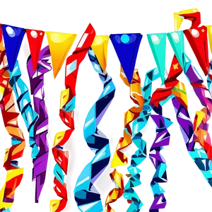 Party Streamers Vector PNG 06282024