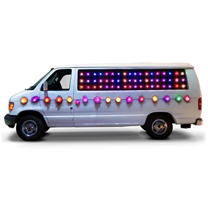 Party Van With Lights PNG Lge60 PNG