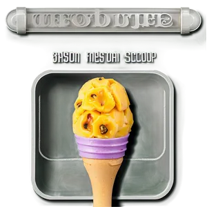 Passion Fruit Gelato Scoop PNG Psm PNG