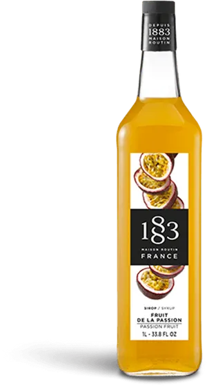 Passion Fruit Syrup Bottle1883 Routin PNG image