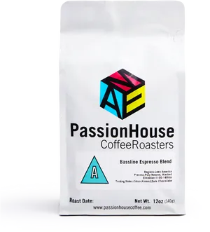 Passion House Coffee Roasters Packaging PNG image