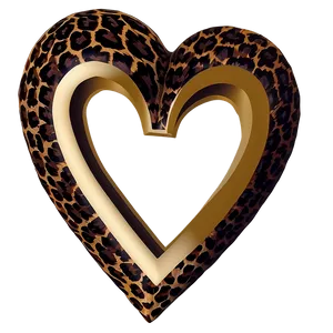Passionate Leopard Heart PNG 06282024