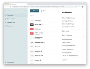 Password Manager Interface Dashboard PNG
