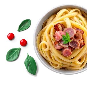 Pasta Carbonara Dish PNG 05232024