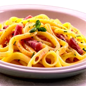 Pasta Carbonara Dish PNG Oqe43