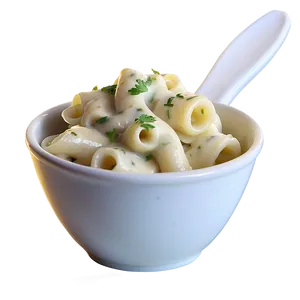 Pasta In White Sauce PNG Dfp3