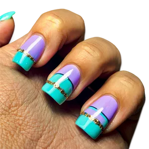 Pastel Acrylic Nails Collection Png Dgw27 PNG image