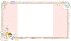 Pastel Angels Frame PNG