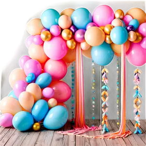 Pastel Balloon Garland Inspiration Png 10 PNG image