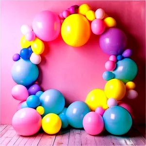 Pastel Balloon Garland Inspiration Png Gmj16 PNG image