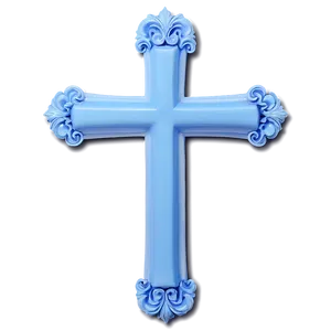 Pastel Blue Cross PNG 42