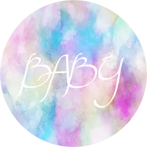 Pastel_ Circle_with_ Baby_ Text PNG image