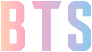 Pastel Colored B T S Logo PNG