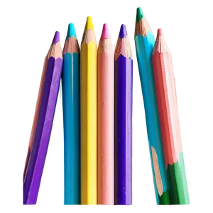 Pastel Colored Pencils Png 5 PNG image