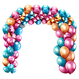 Pastel Colors Balloon Arch PNG 44