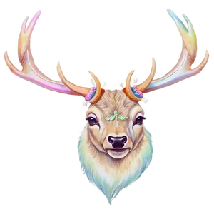 Pastel Deer Antler PNG 41