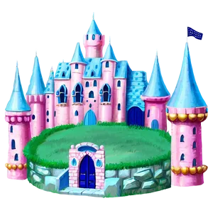 Pastel Disney Castle PNG 05242024