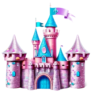 Pastel Disney Castle PNG Wma