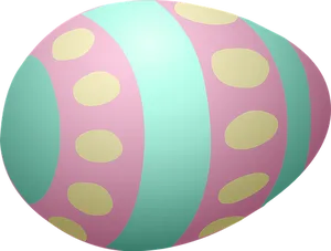Pastel Easter Eggwith Polka Dots PNG image